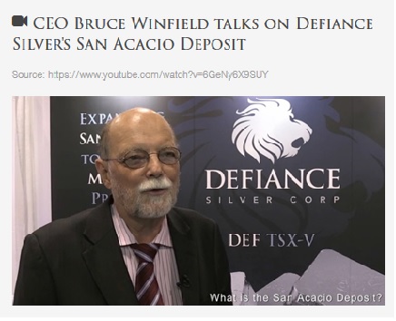 CEO Bruce Winfield talks on Defiance Silver's San Acacio Deposit